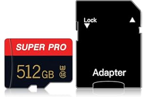 ZSFHONG 512GB Micro SD Card Class 10 TF Card Memory Card with SD Adapter for Camera, Phone,Computer,Tachograph,Tablet,Drone