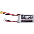 fannay 850mAh Model Airplane Li Po Battery with A, Stable and Long Lasting, Plug Lipo Batteries, Strong Power, 75C Discharge Multiplier for Aeromodel Lithium Battery (3S)