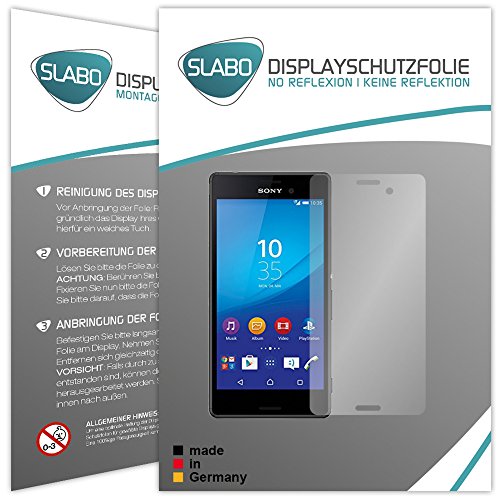 4 x Slabo Displayschutzfolie Sony Xperia M4 Aqua Displayschutz Schutzfolie Folie "No Reflexion|Keine Reflektion" MATT - Entspiegelnd MADE IN GERMANY