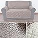 Produktbild Wohl-H Rutschfest 2 Sitzer 171x116.5 cm Sesselschoner in beige, Rückseite mit Silikagel in Fuß-Muster, Sesselüberwurf aus 100g Vakuum - Baumwolle besonders für Haustier, Baby Familie