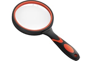 FAUMSUT Duże 10-krotne okulary powiększające do czytania ręczne szkło powiększające do bobbies stosowane do książek naukowych hobby obserwacja wysokiej jakości miękki uchwyt ręczny dla seniorów