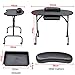Popamazing Manicure Table Nail Technician Workstation Art Desk with Drawer + Carry Bag + Wrist Rest(Black)