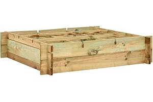 vidaXL Lit Surélevé Pot à Fleurs Jardinière Bac à Plante Jardin Bois Imprégné