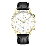 YEARNLY Herren Damen Uhren Männer Sport Chronograph Schwarz Edelstahl Armbanduhr Luxus Design Business Datum Kalender Modisch Analog Quarzuhr