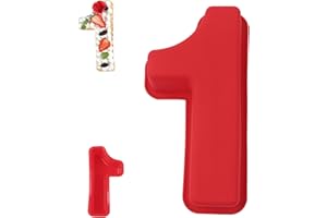 QEEYON 10 Inch Large Silicone Number 1 Cake Mould, Cake Tin Pan for DIY Baking Birthday Wedding Anniversary, BPA Free, Non-Stick