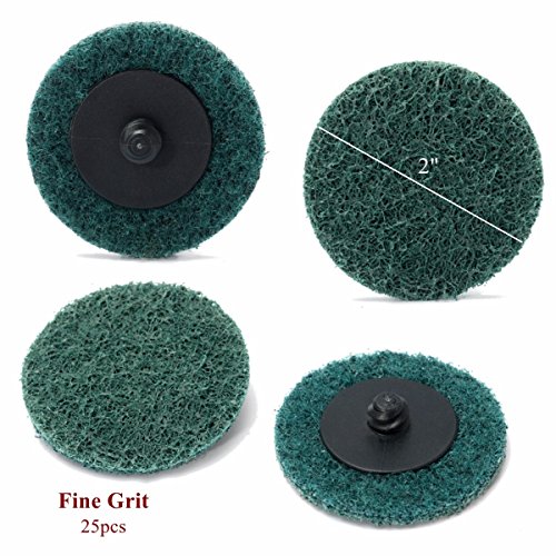 (Promotions)Baban 25tlg Schleifscheiben 2 “ Feines Grit Premium Grade Reinigung Conditioning Roll Lock Oberfläche Grün - 2
