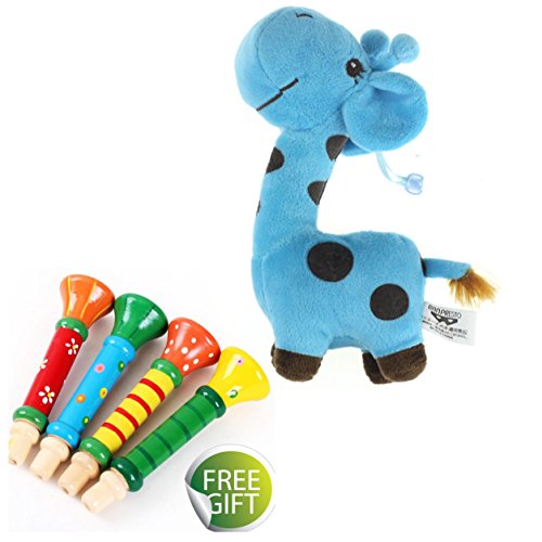 Tonsee® Giraffe Dear Soft Plush Toy Animal Dolls Baby Kid Birthday Party Gift (Blue)