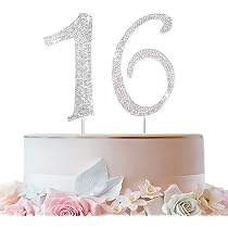 0-9 Tortendeko Silber Strasssteine – Cake Topper Für 'Happy Birthday', 4-teilig, Glitzernd