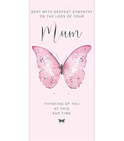 MUM SYMPATHY CARD Condolence Card For The Loss Of Your Mum White Roses