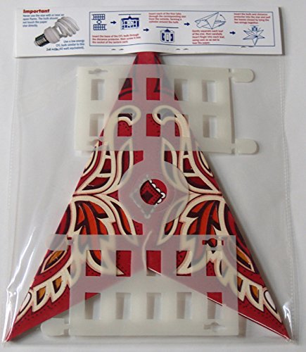 Weihnachtsstern / Papierstern Lampenschirme mit funkelnden dekorativen Designs in Handarbeit RIGEL – Rot - 6