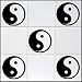 Produktbild 10 x YING YANG Aufkleber in "XL" ca. 15 cm aus Hochleistungsfolie, für Fliesen, Autos, Wände , und alle glatten Flächen, BD WC Sticker Fliesebaufkleber viele Farben zur Auswahl