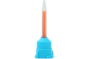 LA MIERE 50/pk Blue/Orange 10:1/4:1 Ratio Crown & Bridge Mixing Tips High Performance Dental Mixing Tips, HP T-Mixer Tips Short Length
