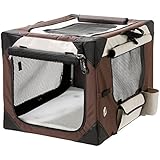 Karlie Flamingo 1031291 Smart Top de Luxe Hunde Transportbox, 76 X 51 X 48 cm, beige/braun