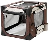 hundetransportbox faltbar groß kennel alu+mdf käfig Großzügige Lüftungsfenster, Tragegriffe