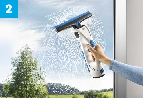 Dirt Devil DD400 Fenstersauger Aquaclean (3,6 V DC Li-Ion Akku, 125 ml Behältervolumen) weiß/blau, 10 W - 3