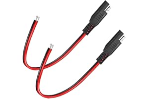 Liwinting 2pcs Sae Conector Cable 30cm, Extensión de Automoción Rápido/Desconexión 18Awg