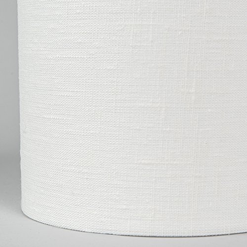QAZQA Modern Polyester Lampenschirm 20/20/15 Zylinder weiß , Rund gerade Schirm Pendelleuchte, Schirm Stehleuchte, - 5