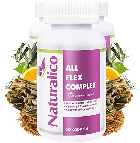 Naturalico Joint Care ALL FLEX COMPLEX with White Willow Bark Extract, Glucosamine, Chondroitin, MSM and Vitamin C | 60 capsules