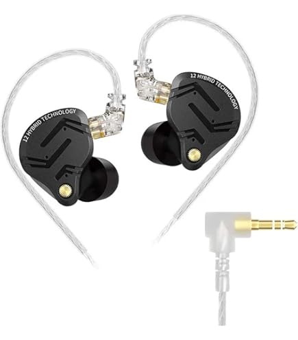 ame＊kae KZ ZS12 PRO X in Ear Monitor IEM for Gaming Headphones,1DD+5BA