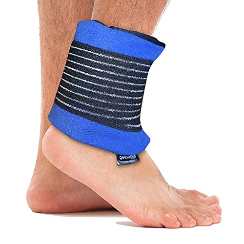 Gelpacksdirect - Bolsa de gel reutilizable para aplicar frío y calor - Con banda de compresión para el tobillo