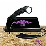 JARL Couteau de Survie Couteau de Chasse Couteau Tranchant avec Coque de Couteau