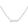WIGERLON Custom Name Necklace Personalized Pendant 18k White Gold Plated for Women and Girl