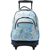 TOTTO Zaino Scuola Con Ruote Renglones – 26L, Tasca PC 14'', Cinghie A S, Stampato Gamertag Blu, Sostenibile - 4