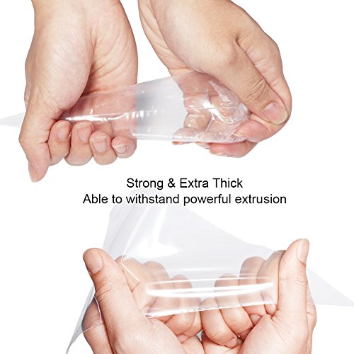 Kootek 100 Einweg Spritztüten Spritzbeutel für Spritztüllen Set, Spritzbeutel Tüllen, Torten Deko aus Stärker und Dicker Material (33CM) - 3