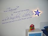 timalo® Wandtattoo Kinderzimmer 1pt2-TK02 (B 58cm x H 26cm) Baby Aufkleber Wandspruch ~ Wenn Träume Hand und Fuß bekommen