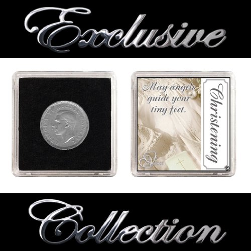LUCKY SIXPENCE FOR CHRISTENING "BOY & GIRL"