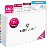 tellmeGen Test DNA Duo Advanced (Salute - Tratti - Wellness - Origini) Quello che il tuo DNA dice di voi