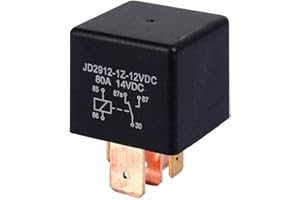 Keenso Relais de Voiture, DC 12V 5 Broches Relais Courant 80A pour Automobile Véhicule Bateau Camion AMP SPDT