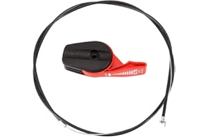 Belissy 65 Pulgadas de Acelerador Switch Control Kit de Repuesto para Cortacésped de Jardín Acelerador Motoazada(Rojo)