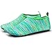 Produktbild Lamdoo Herren Damen Socken Tauchen Schnorcheln Schwimmen Strand Barfuß-Schuhe Laufen Surf, Green Stripes, 38-39