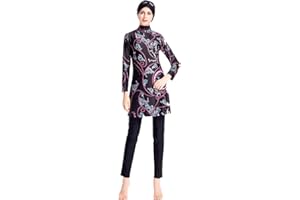 WOWDECOR Muslimischen Badeanzug - Muslim Islamischen Bescheidene Badebekleidung Modest Swimwear Burkini für muslimische Frauen - Hijab Abnehmbaren