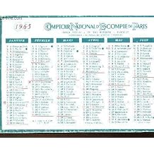 calendrier annee 1965
