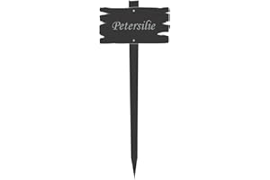 Bütic GmbH Acrylglas Pflanzschilder Brettoptik grau transparent +Wunschname Kräuterschilder, Pflanzenname:Petersilie