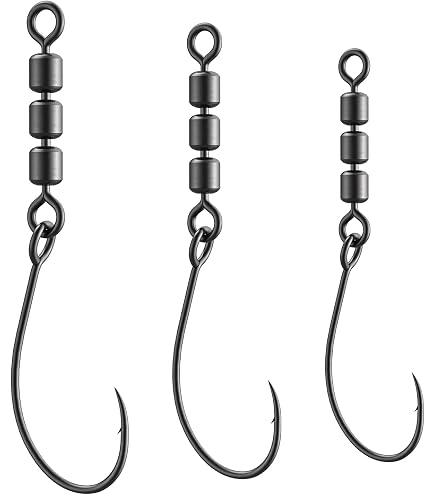 Behr Triplo Vortice Con Moschettone Per Spinner - 8 Pezzi Per Pesca A Traina E Lancio - 3
