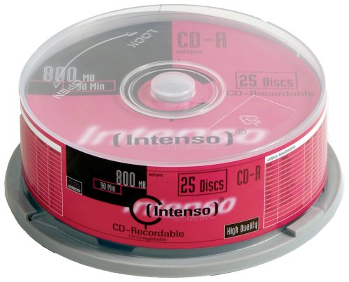 Intenso CD-R Rohlinge 800MB, multispeed, Spindel, 25er Cakebox