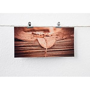 Postkarte XXL Panorama Blätter Ordnen Zeitung