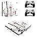 Produktbild DOTBUY PS4 Slim Skin Aufkleber Sticker Design Folie schützende Haut Schale für Sony Playstation 4 Slim Konsole und 2 Dualshock Controller (Blood)