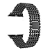 Produktbild myqyiyi Rechnungshof Rund Smartwatch Armband für Apple Watch Series 3 42 mm Schwarz
