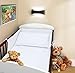 COT BUMPER 100% COTTON PADDED FOR BABY FIT COT 120x60 140x70 STRAIGHT (190cm to fit cot 140x70cm, White)