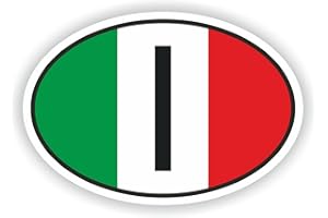 SOCIAL CRAZY Adesivo ITALIA di Identificazione Nazione Residenza per Auto moto i flag bandiera