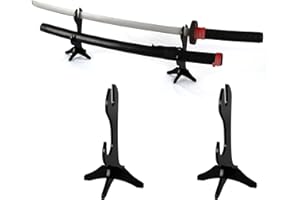WANLIAN Support pour Katana Porte-couteau de samouraï Acrylique Affichage horizontal Support d'épée pour l'affichage catana épée (noir)