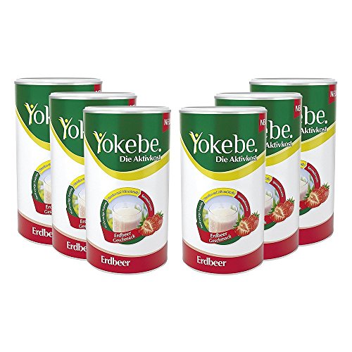 Preisvergleich Produktbild 6 x Yokebe Aktivkost Erdbeer Pulver (6x500g)