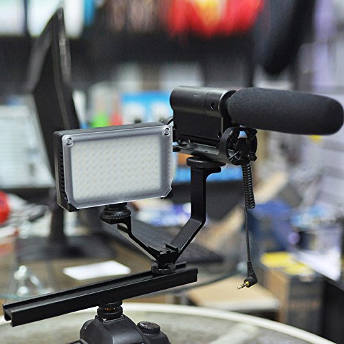 ATian Adjustable 8" Rail 20cm Flash Bracket Hot/Cold Shoe Extension for Led Video light Microphone - Image 7