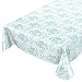 Produktbild ANRO Wachstuchtischdecke Wachstuch Wachstischdecke Tischdecke abwaschbar Meergrün Rankenmuster Geometrie 200 x 140cm