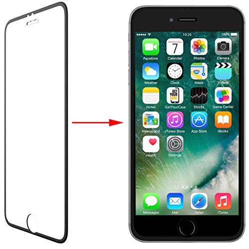 iPhone 7 Panzerglas mit Kantenschutz wortek Schutz Glas komplettes Display Durchsichtig gebogen 0,3mm Schwarz - 3