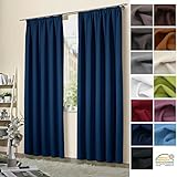 vorhang dunkelblau sterne in dunkelblau HxB 245x135 cm heimtexland 1 Paar Verdunklungsgardinen Kräuselband dunkelblau 245x135 Typ139